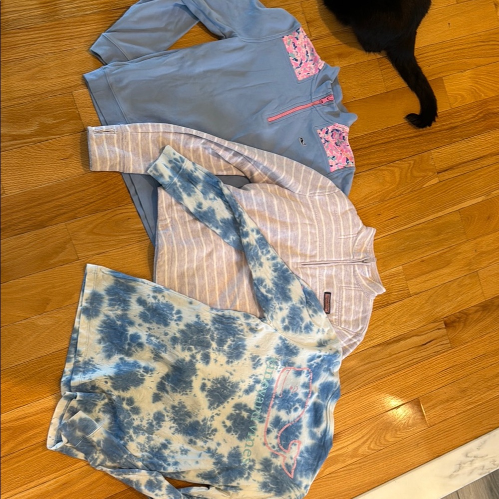 Vineyard Vines Blue and Pink Sweatshirts Trio